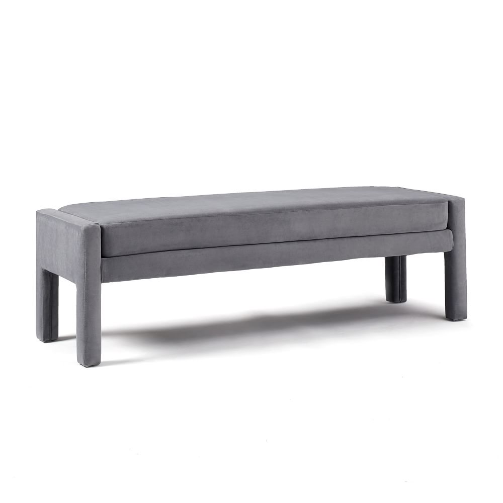 West elm velvet bench deals