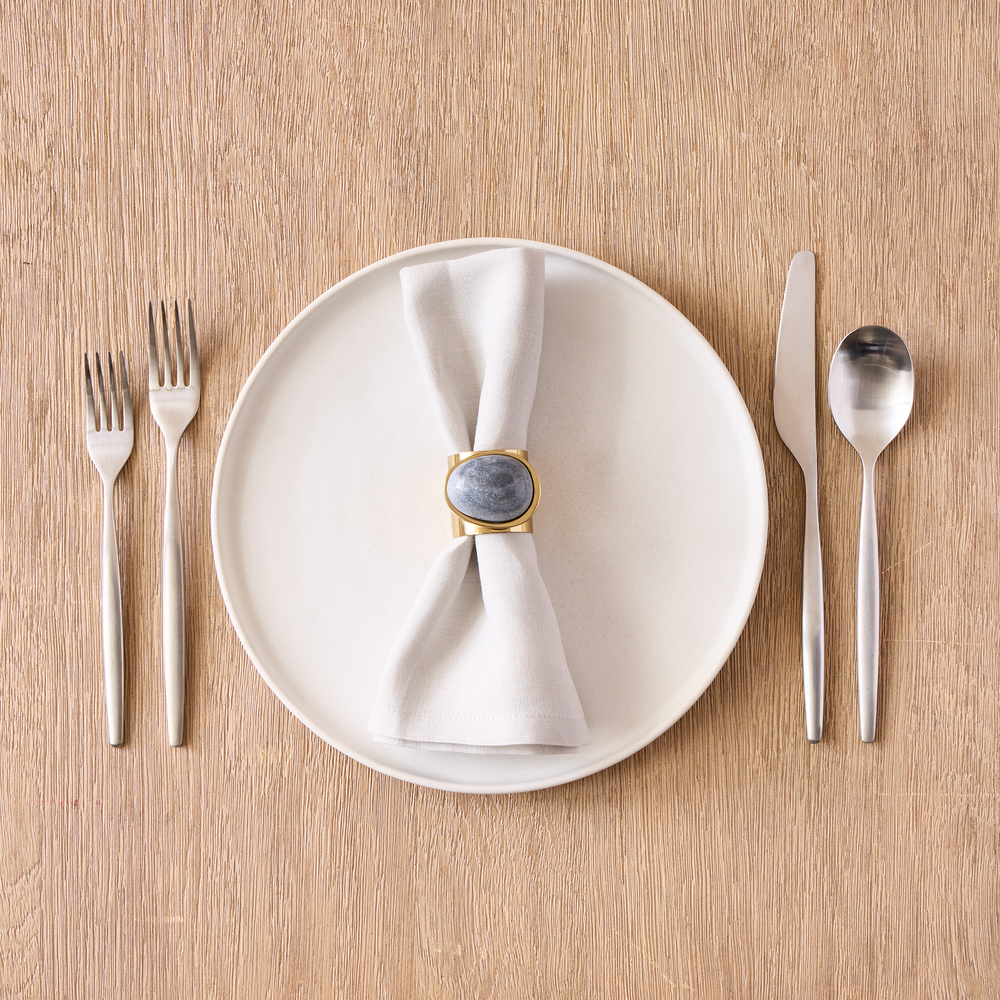 Marble Napkin Rings Set of 4 Blue