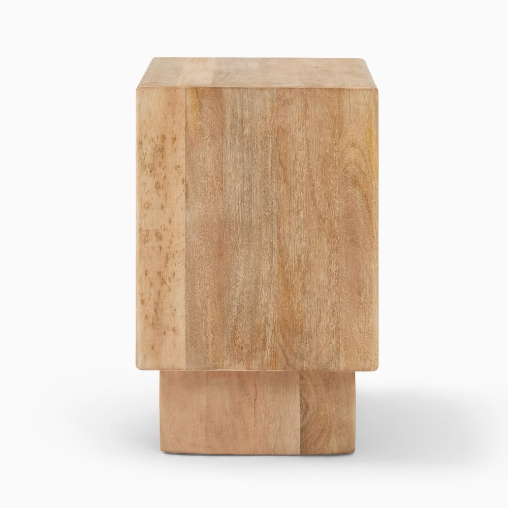 Wood block deals nightstand
