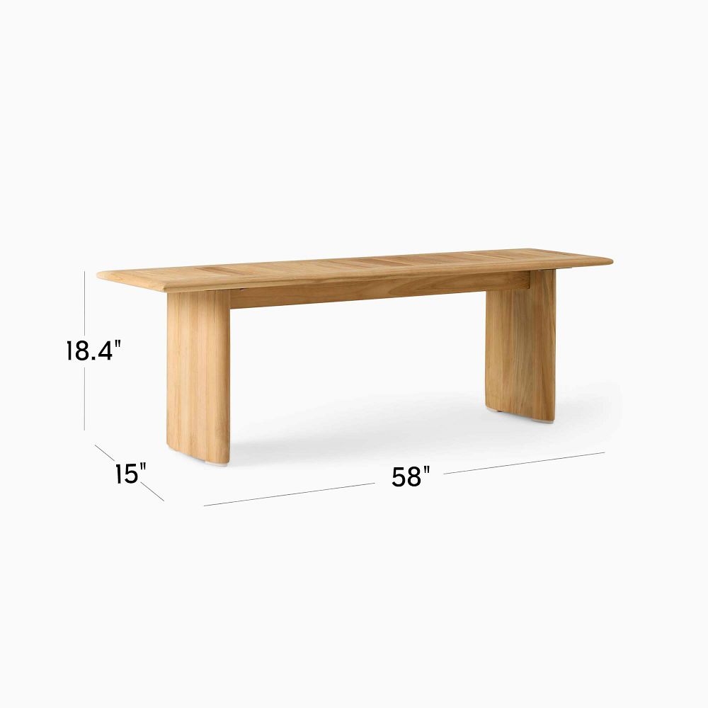 Buy online Anton Outdoor Dining Bench 147cm 208cm now West Elm