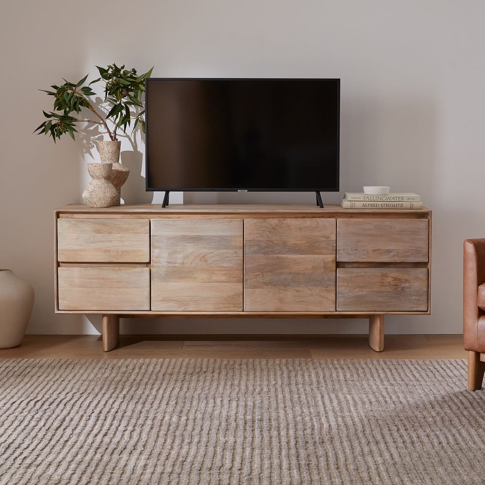 Solid wood best sale media storage