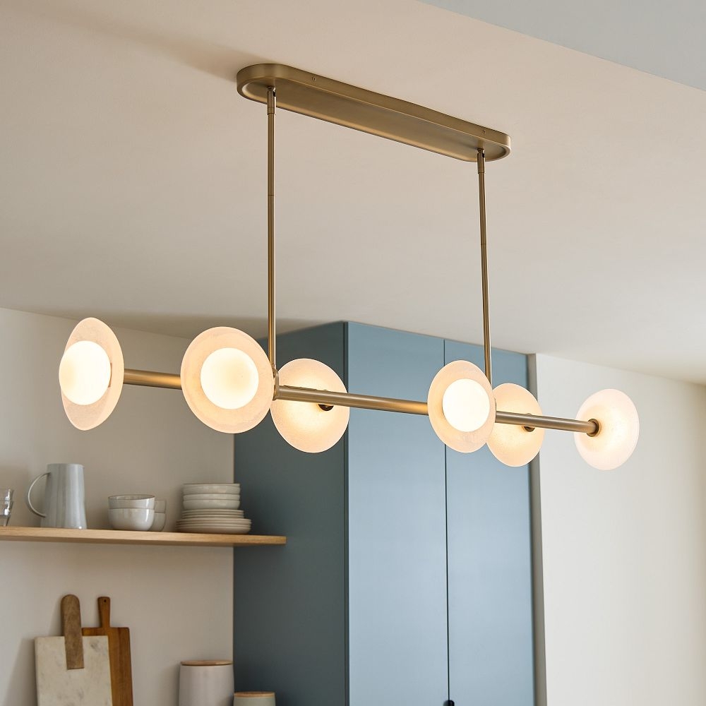 Linear light chandelier deals