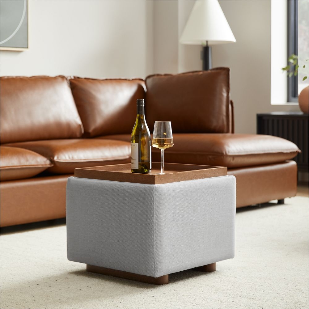 West elm ottoman deals tray