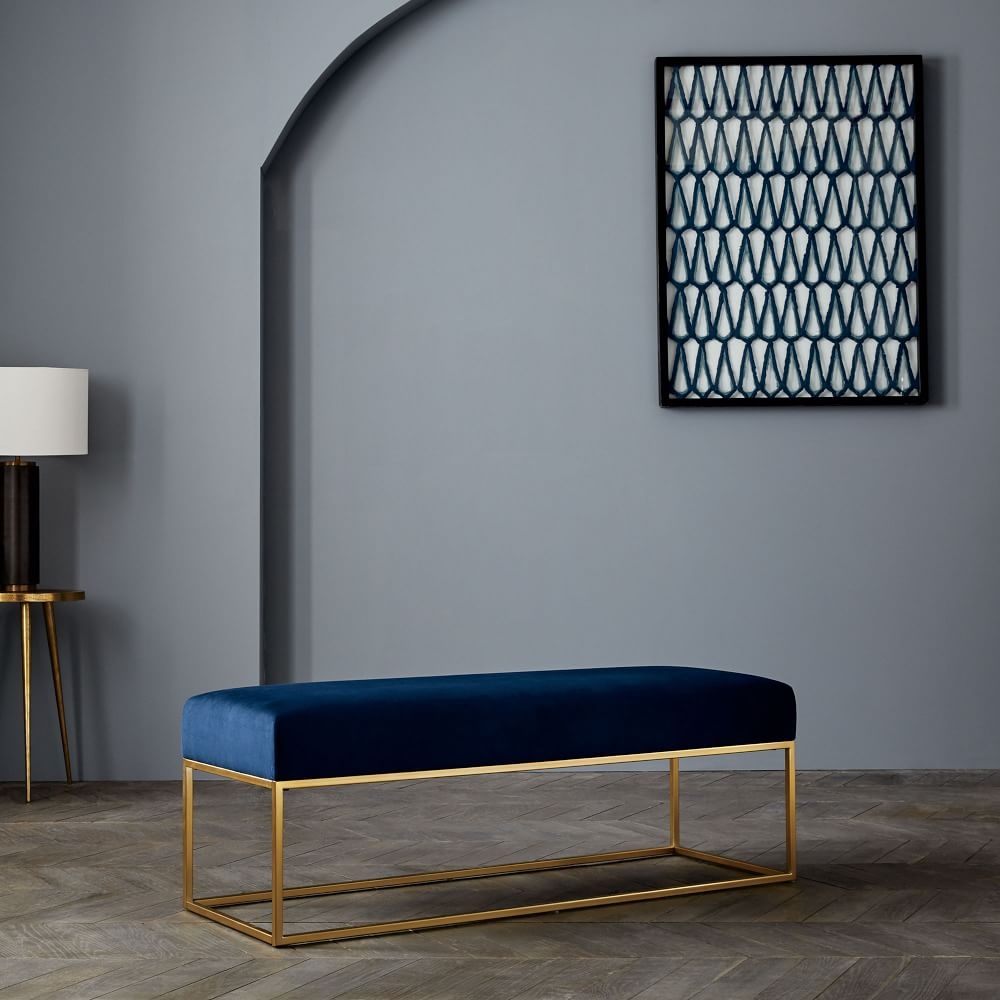 West elm sales velvet bench