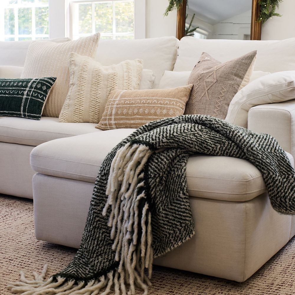 Interiors top wool pillow