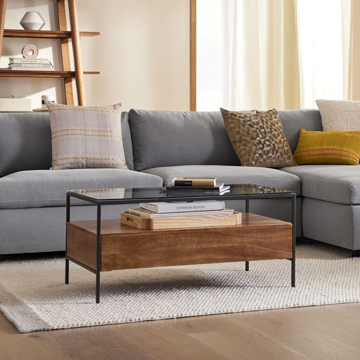 West elm industrial coffee table cheap