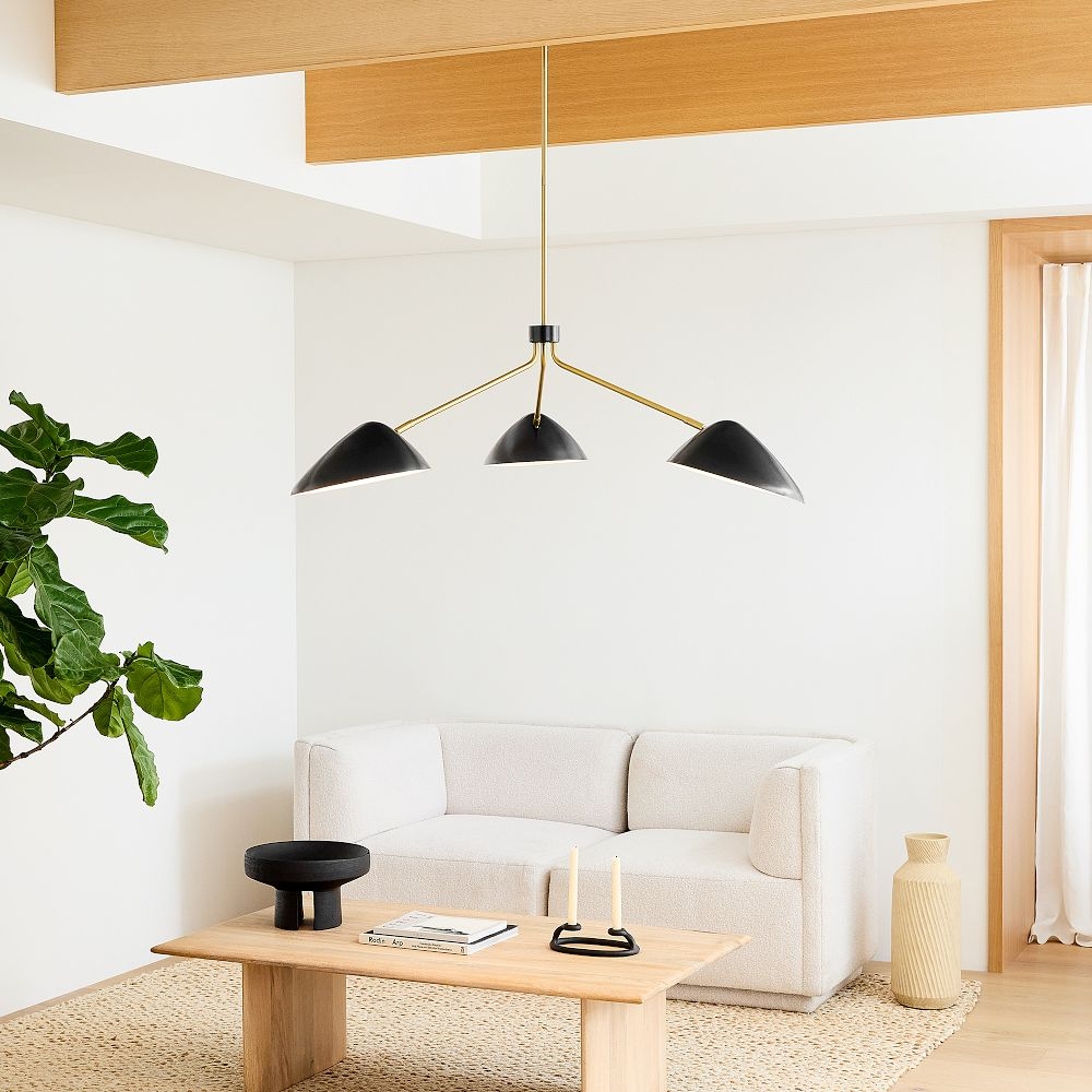Curvilinear Mid Century Chandelier