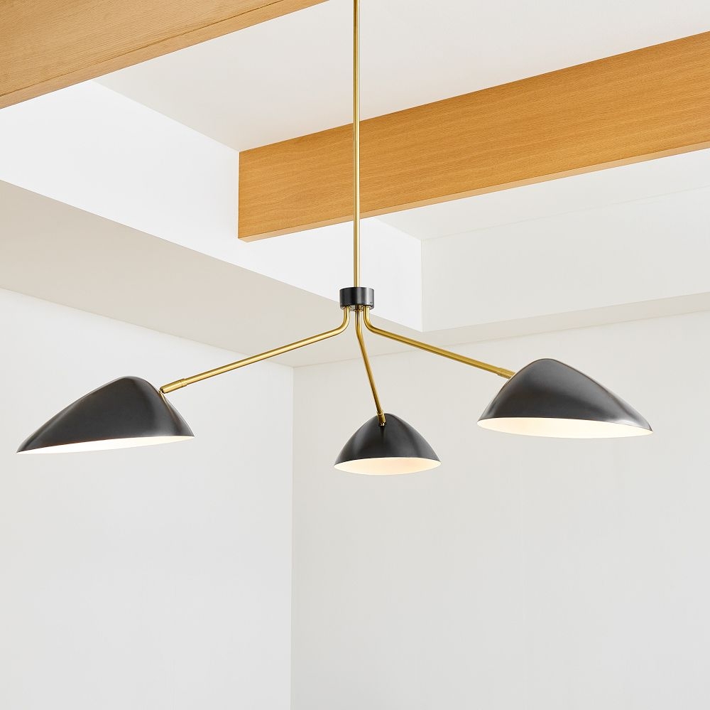 Curvilinear Mid Century Chandelier