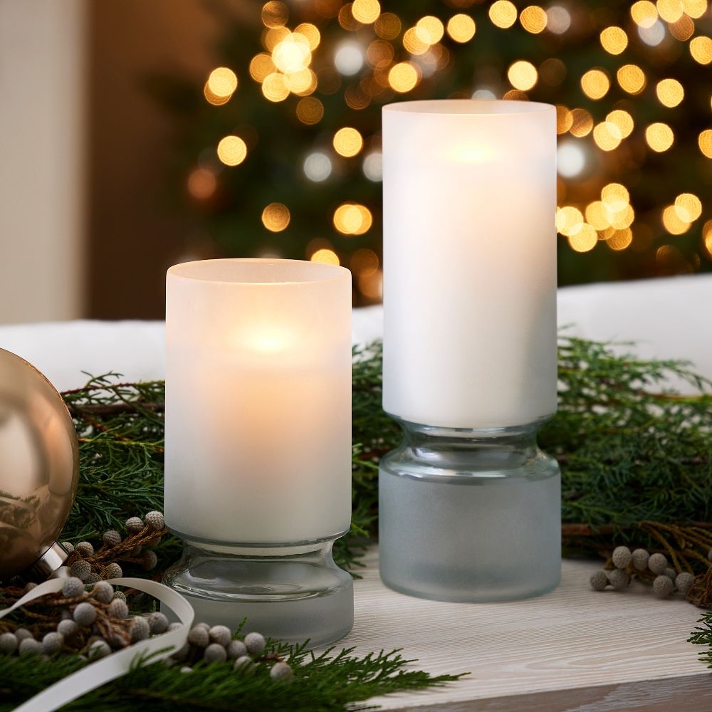 Frosted shop candle holder