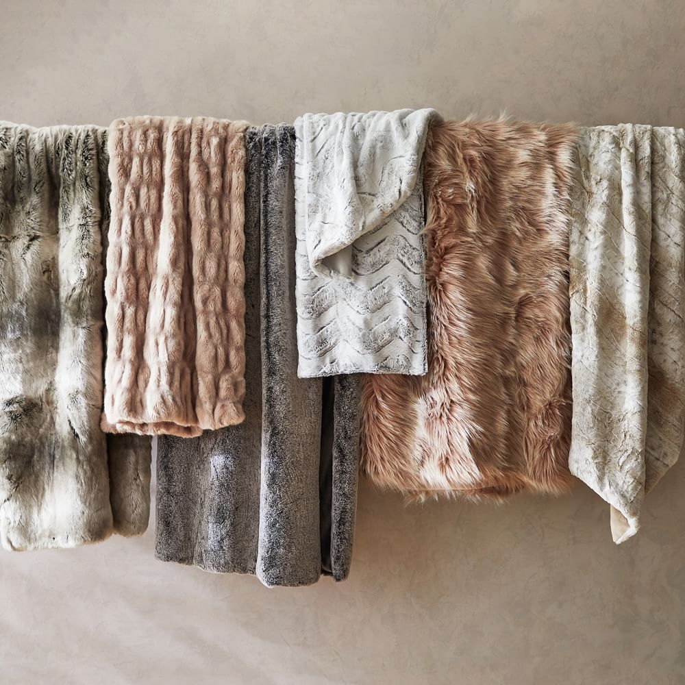 West elm faux fur ombre hotsell throw
