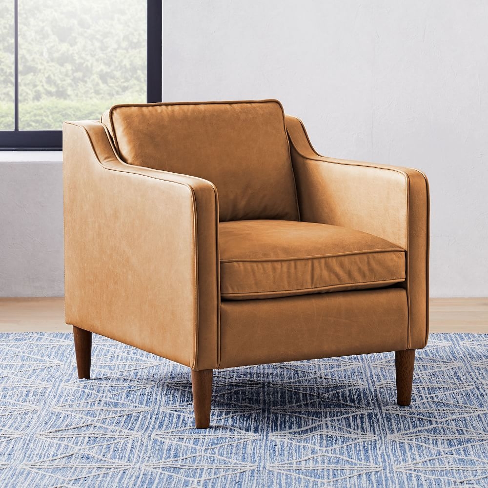 Buy online Hamilton Leather Chair now West Elm KSA KSA