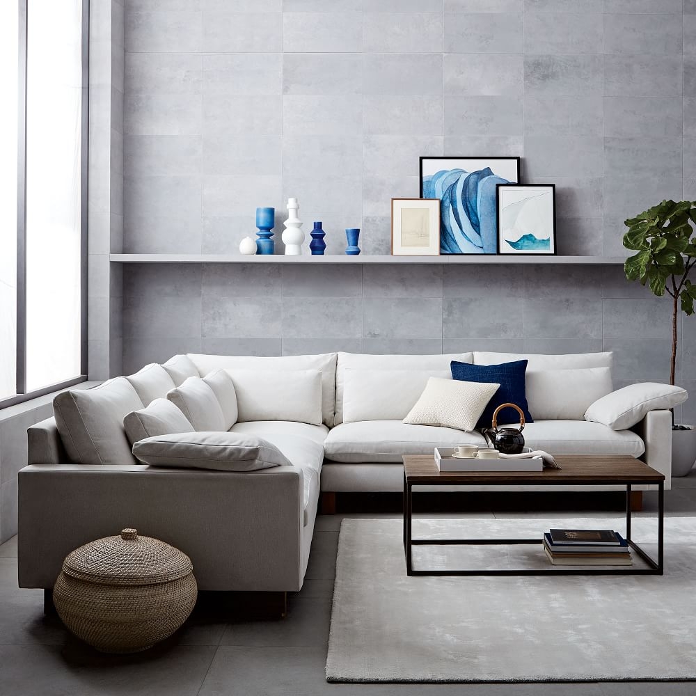 L shaped deals couch west elm