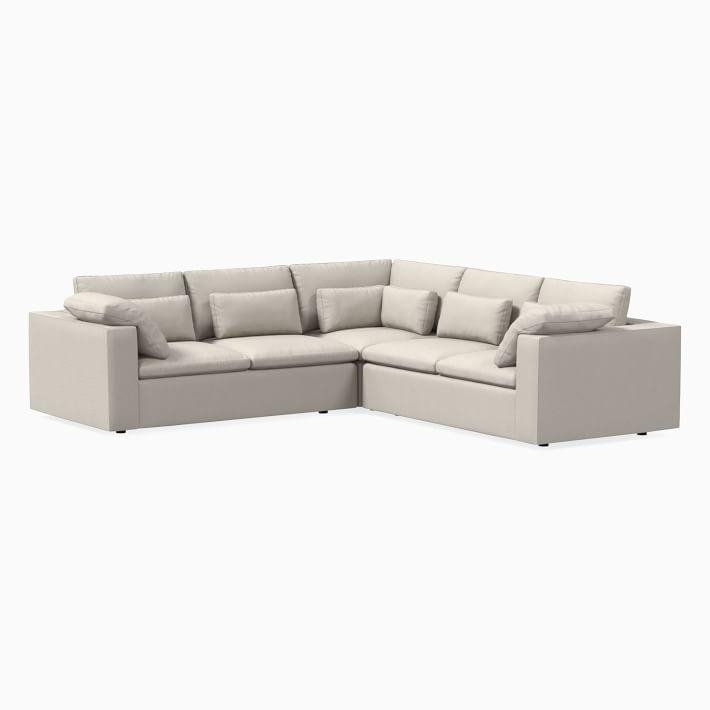 L shaped store couch west elm