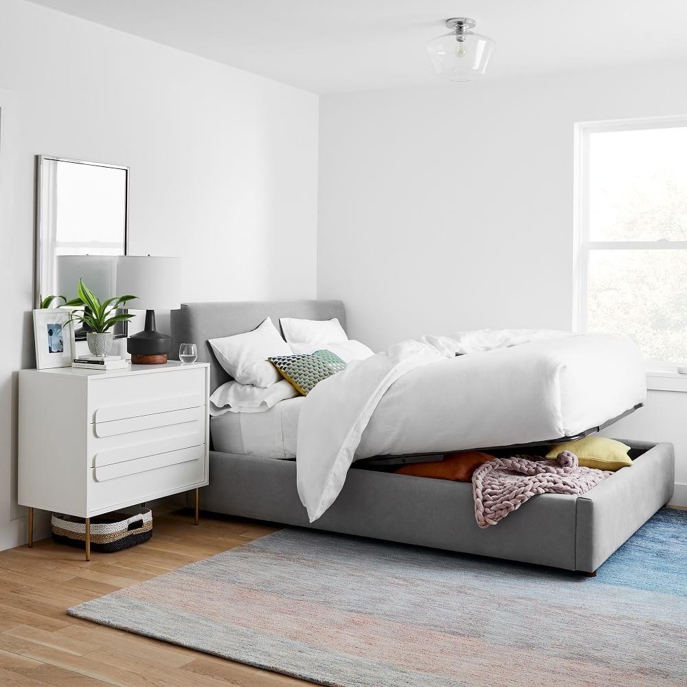 West elm top lana storage bed