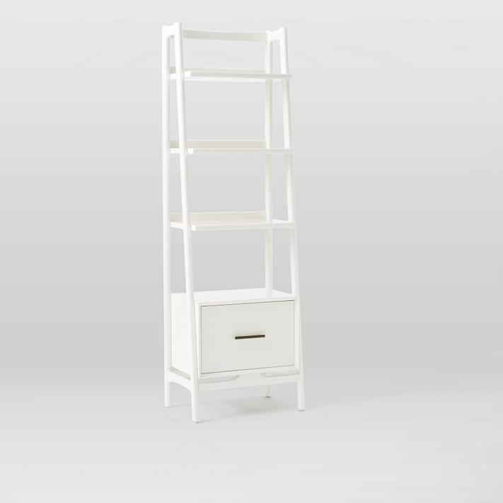 Narrow long shop bookshelf