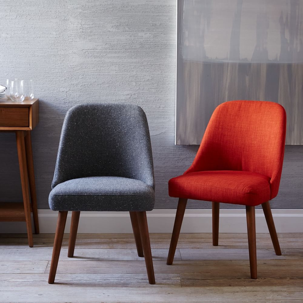 Mid century dining chairs upholstered sale