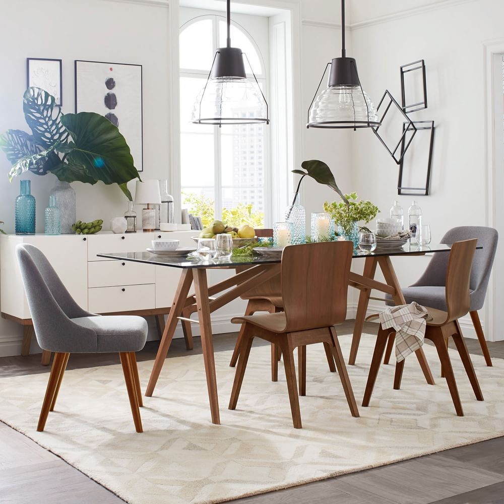 West elm mid century upholstered dining chair sale