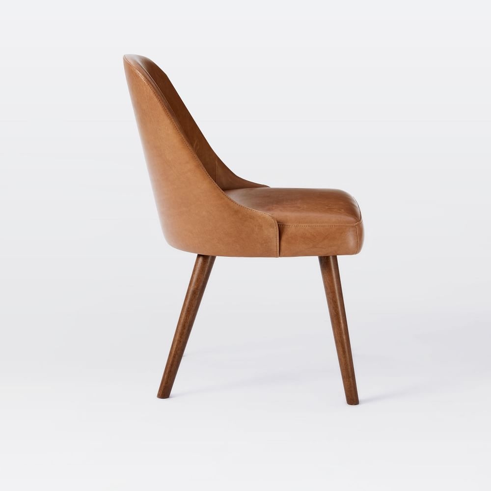Mid century leather dining chair deals