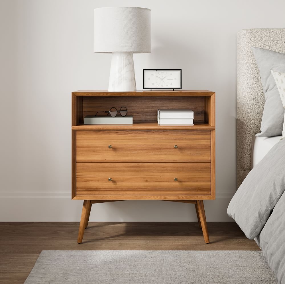 Mid century nightstand lamp top