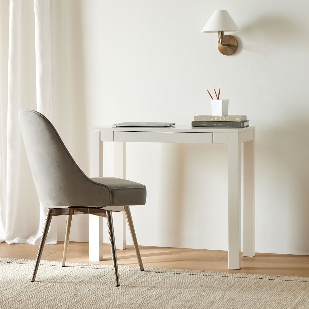 Mid century store white desk chair
