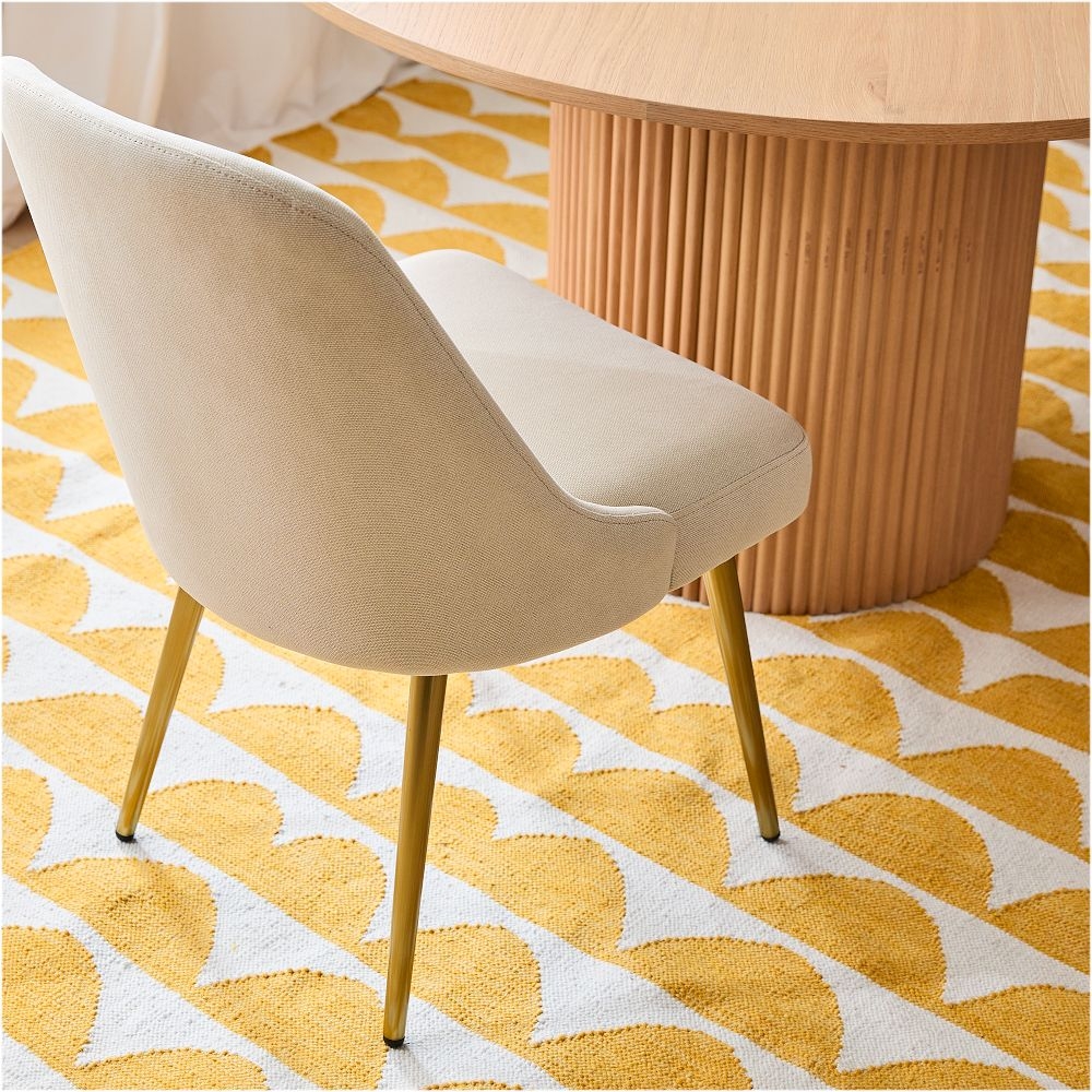 Buy online Mid Century Upholstered Dining Chair Metal Legs now