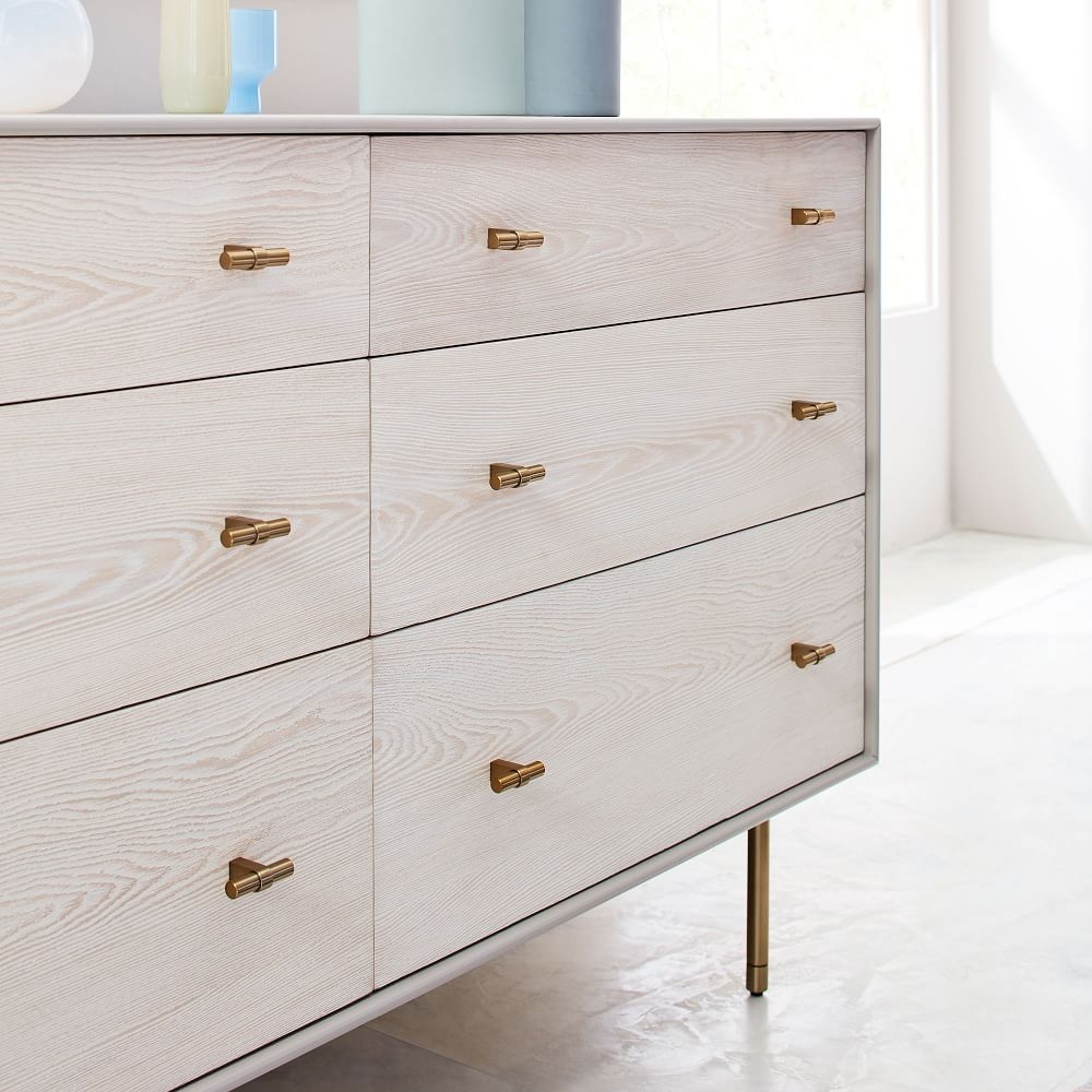 Gray lacquer shop dresser