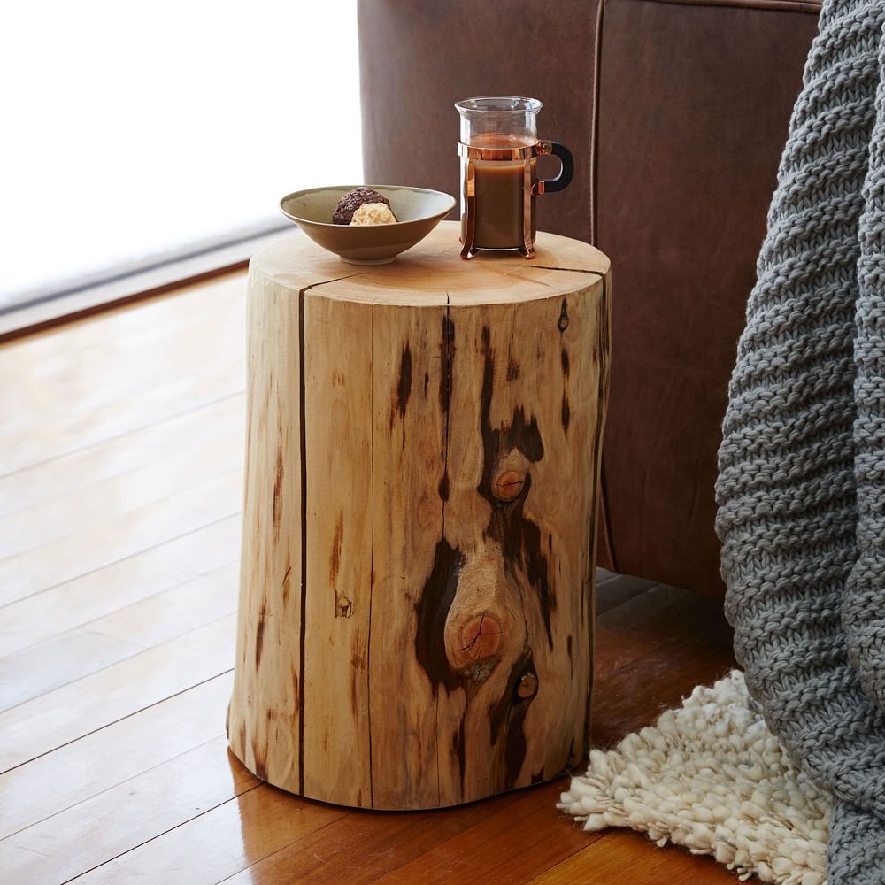 Natural stump online side table