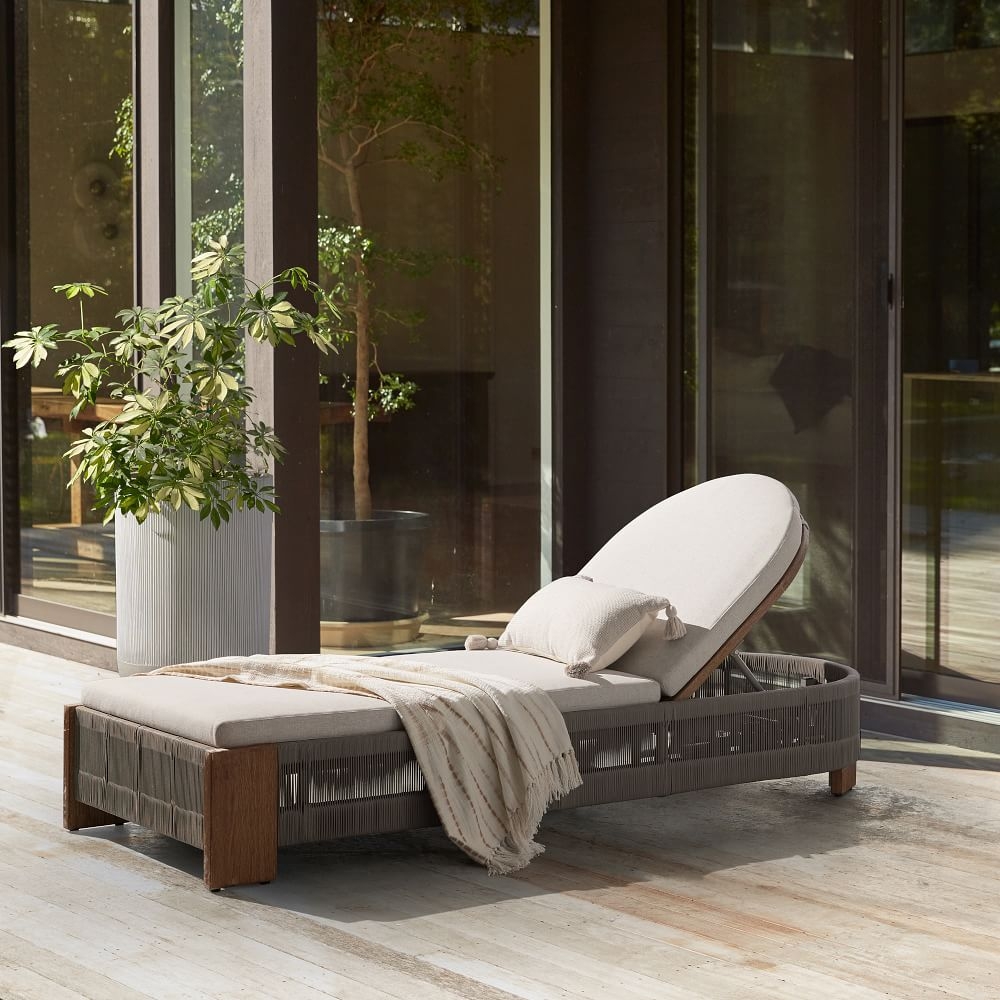 Buy online Porto Outdoor Chaise Lounger now West Elm KSA KSA