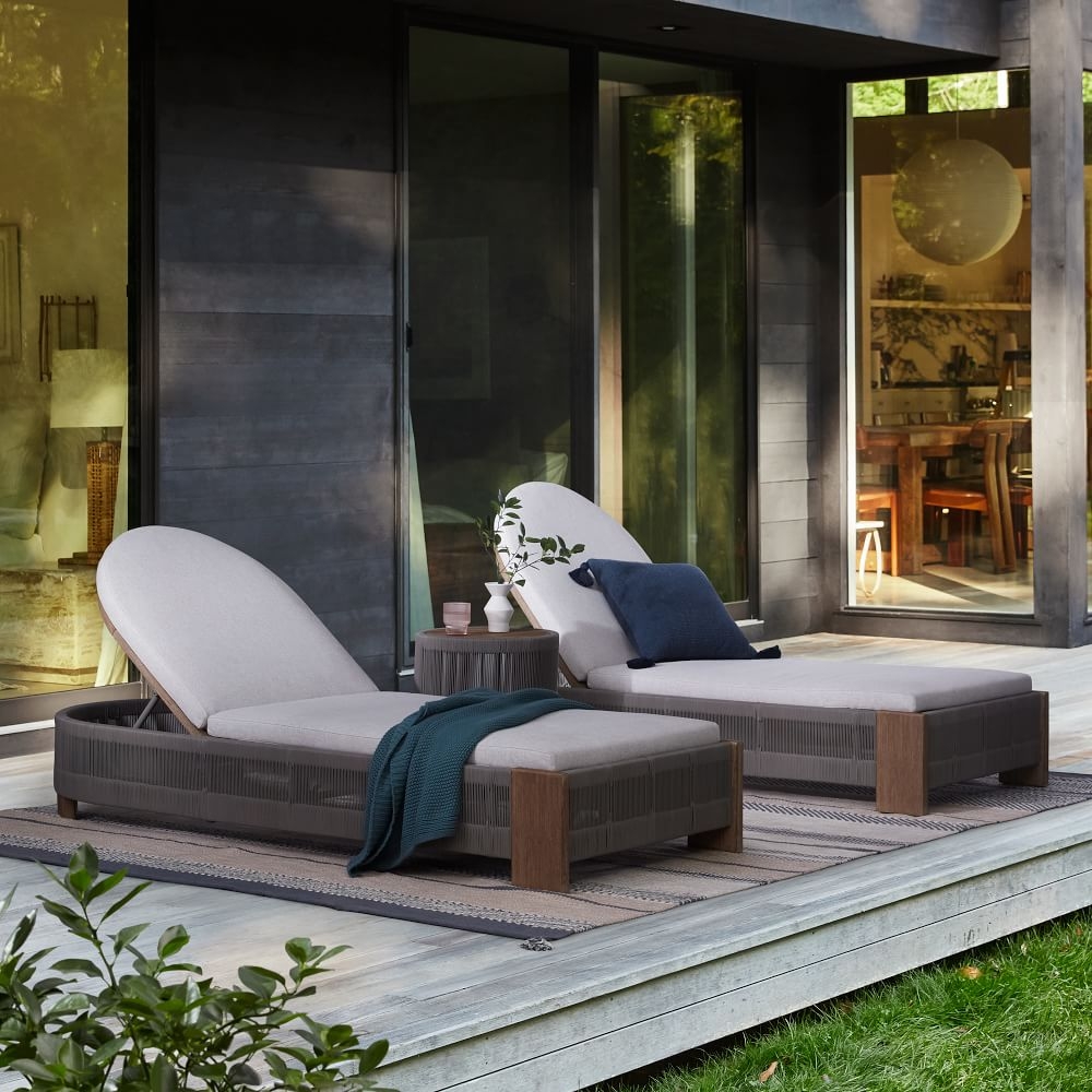Buy online Porto Outdoor Chaise Lounger now West Elm KSA KSA