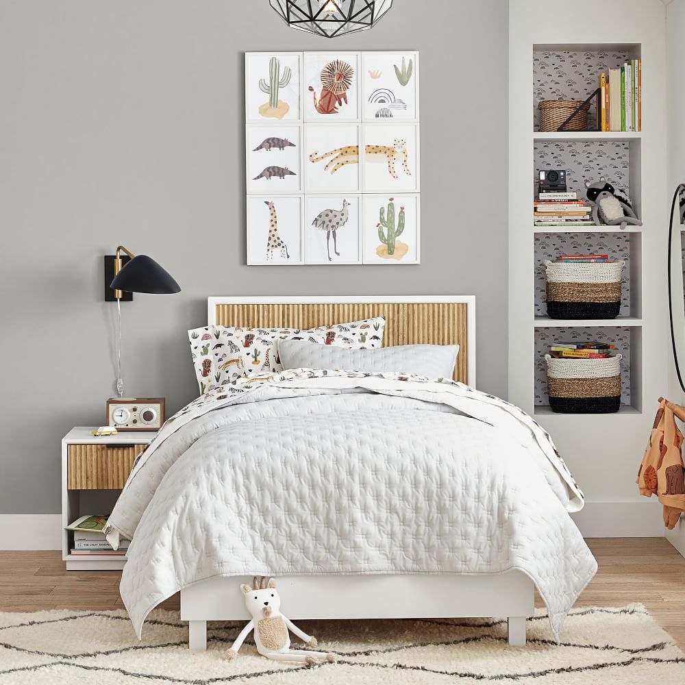 West elm cheap white bed