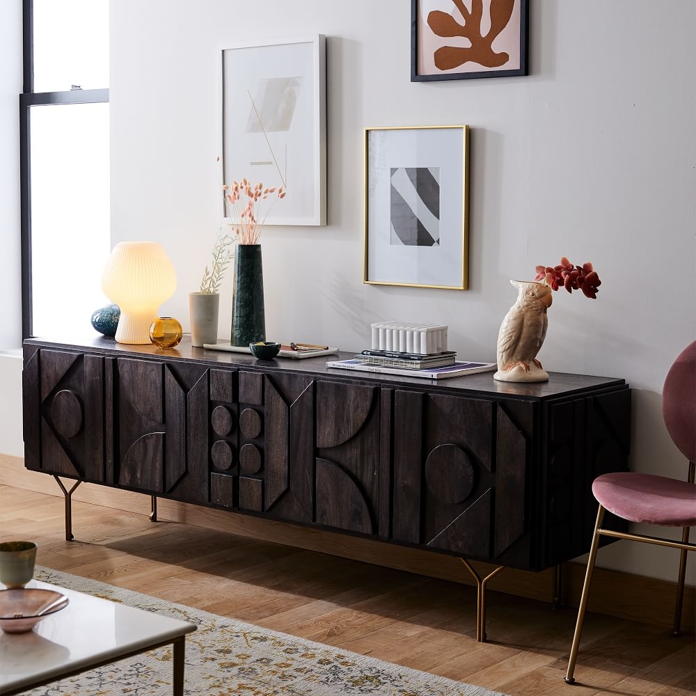West elm ribbed online glass table lamp