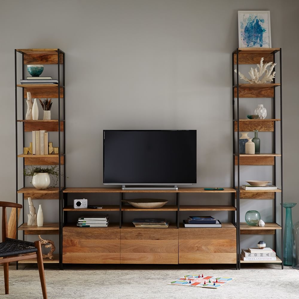 Media console and bookcase sale