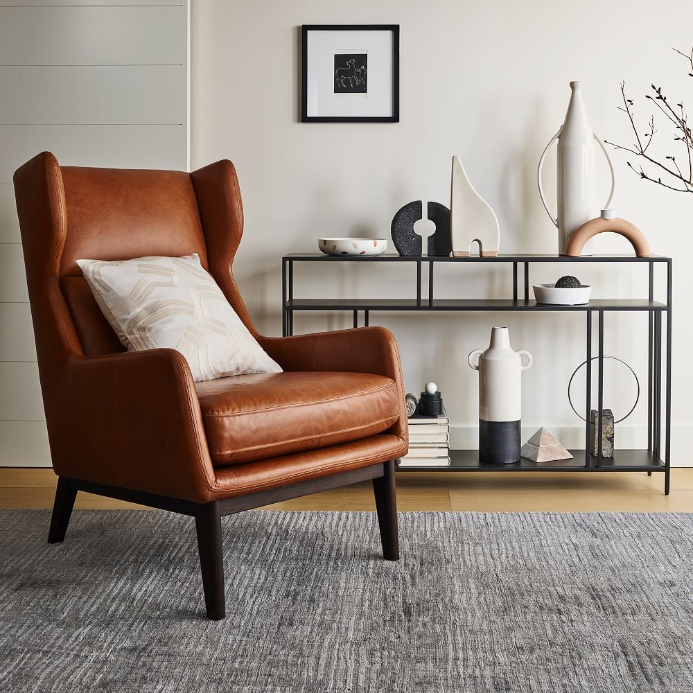 Buy online Ryder Leather Chair now West Elm KSA KSA