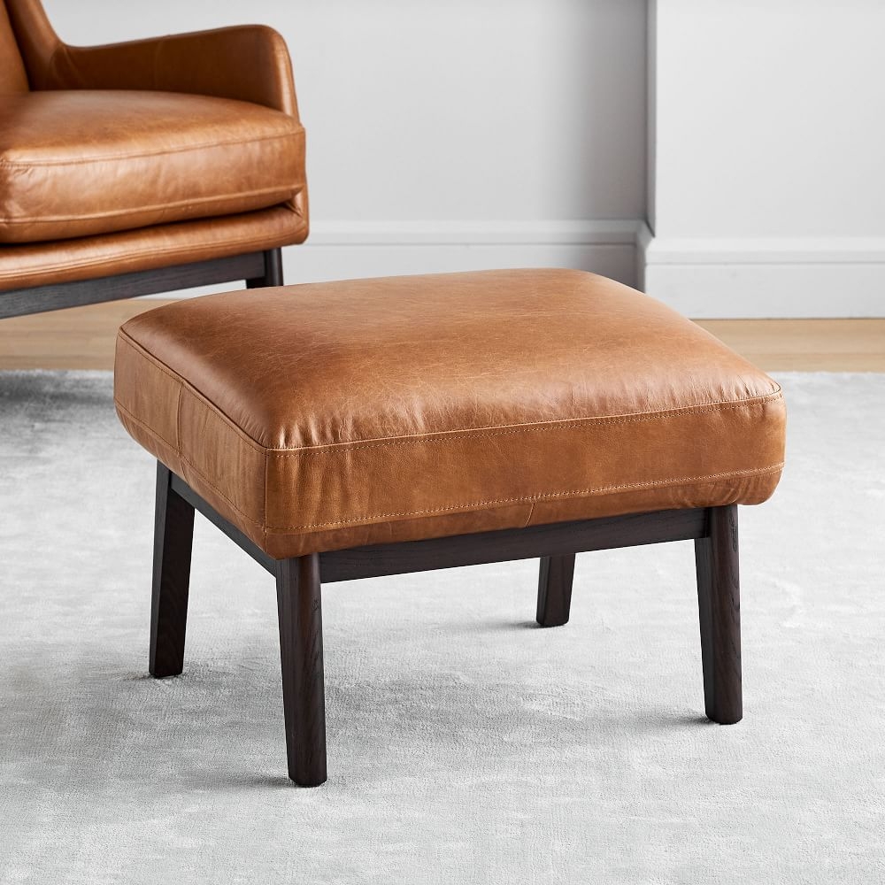 Ryder leather chair & ottoman set store