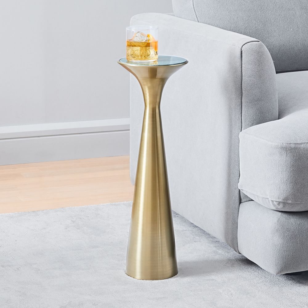 West elm faceted online drink table
