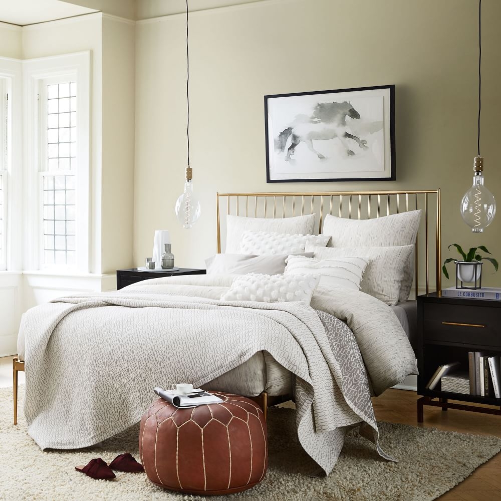 West elm iron bed online