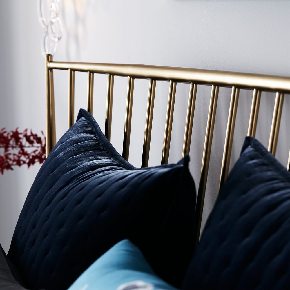 West elm brass bed deals