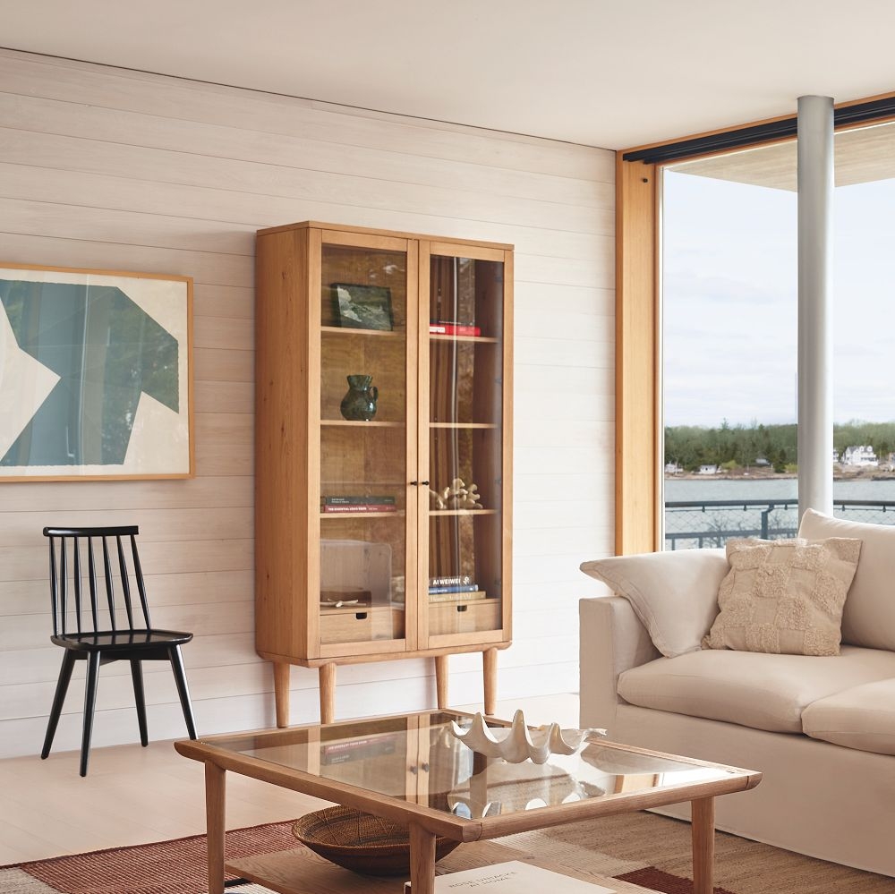 Tall window pane cabinet cheap