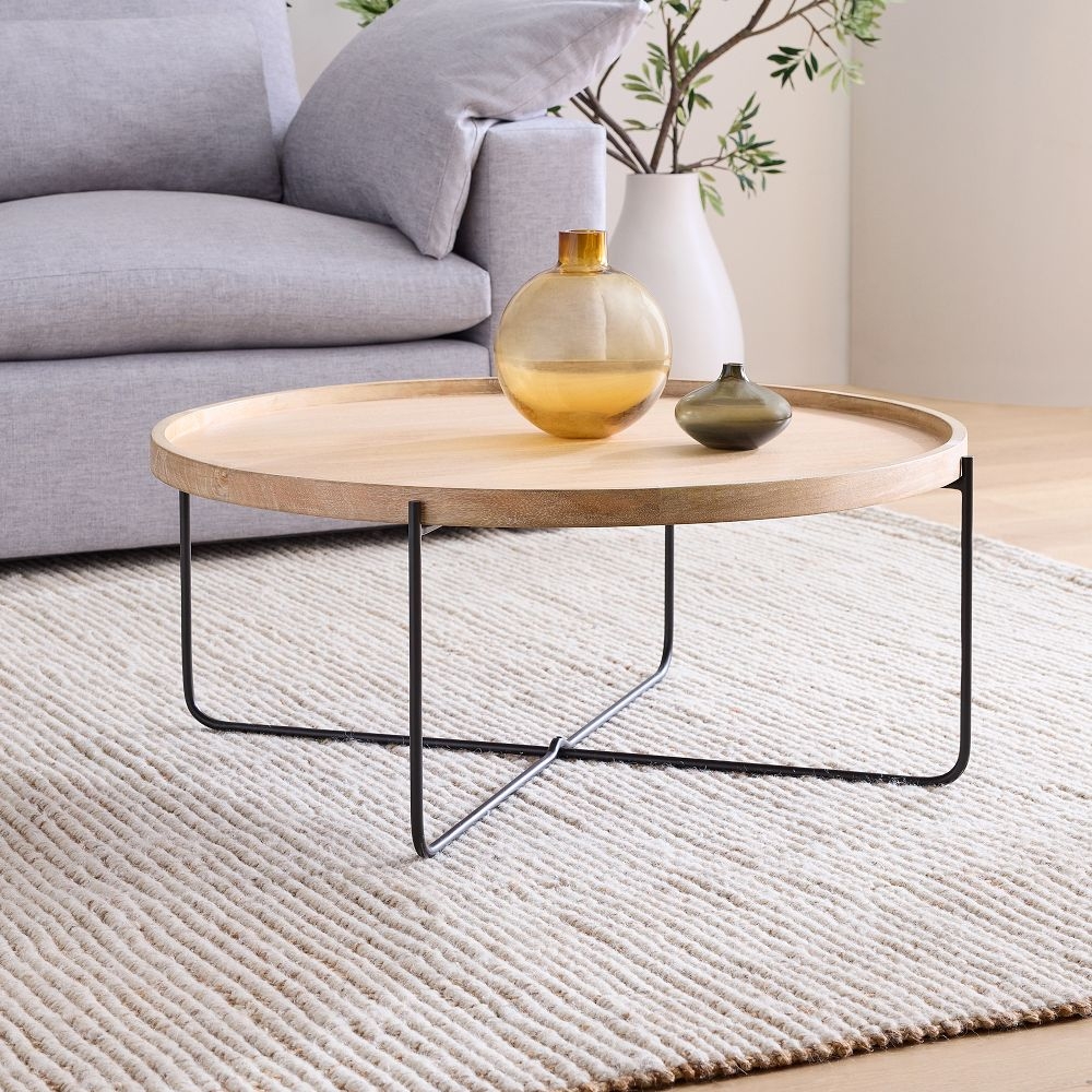 Metal circle coffee cheap table