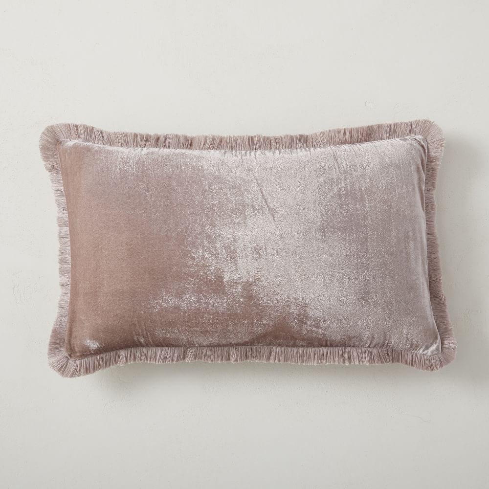 Velvet cheap fringe pillow