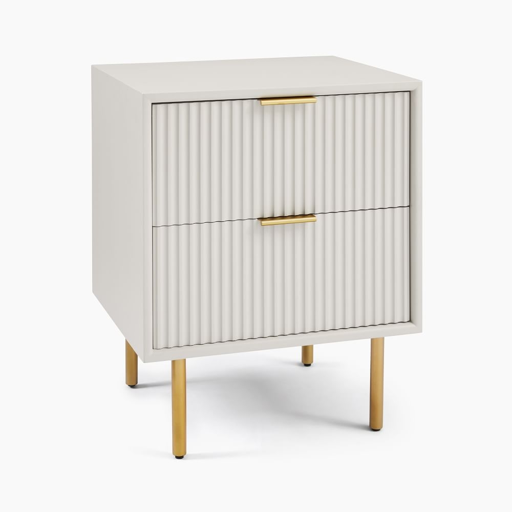 West elm white lacquer nightstand discount
