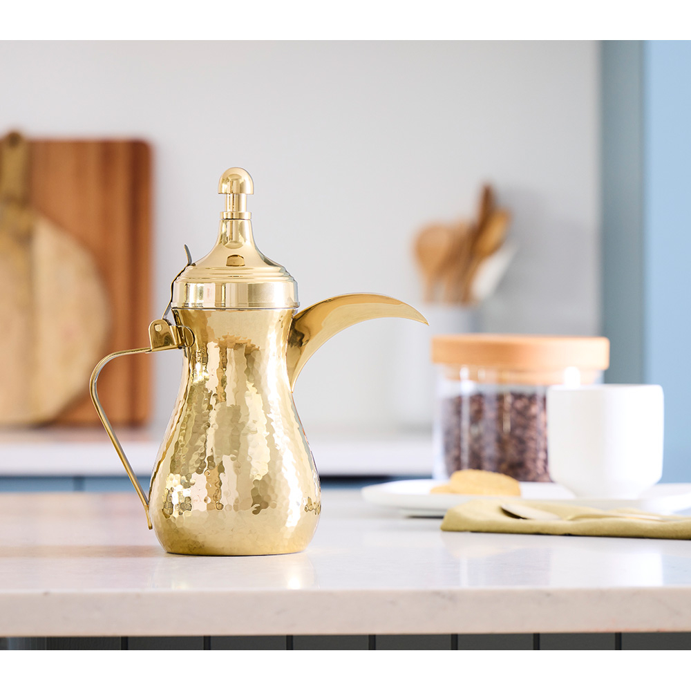 Hammered Brass Coffee Pot