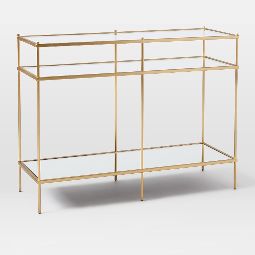 Antique glass 2025 console table