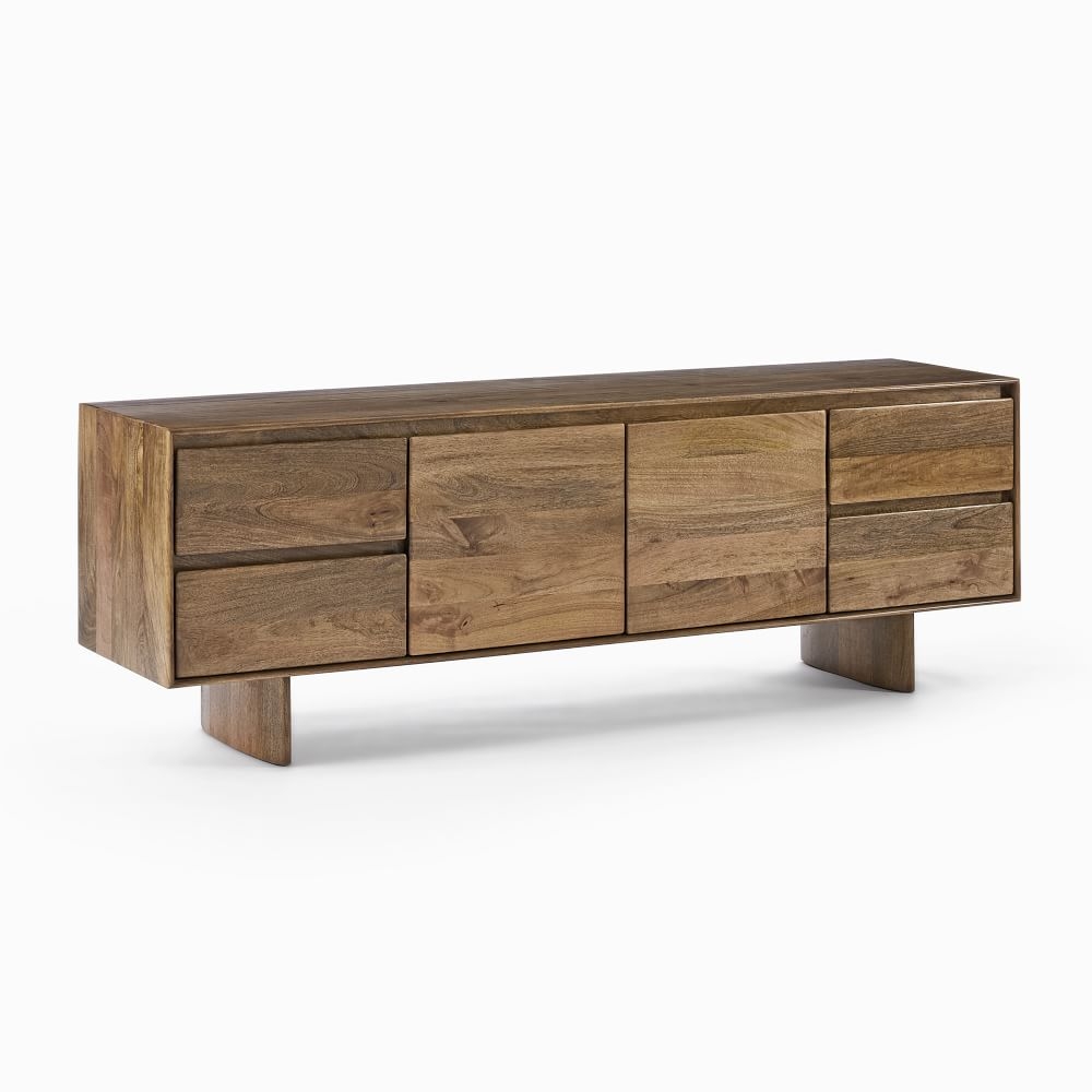 Burnt wood sales tv stand