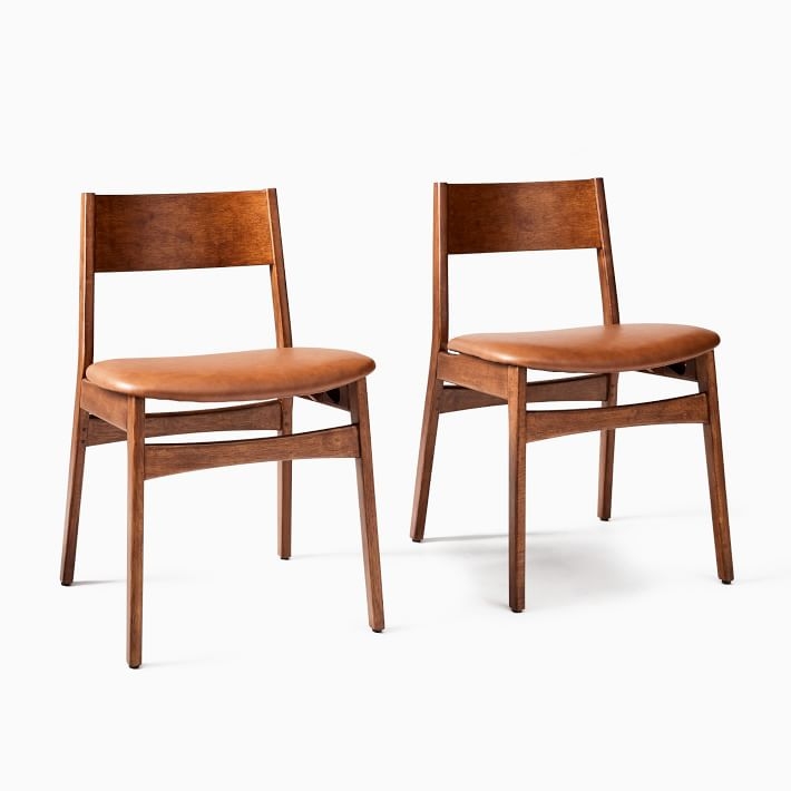 West elm top walnut dining chairs