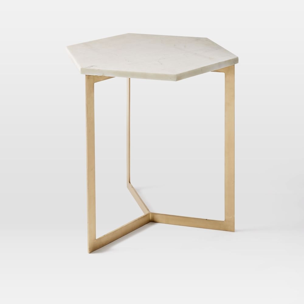 West elm hexagon side table sale