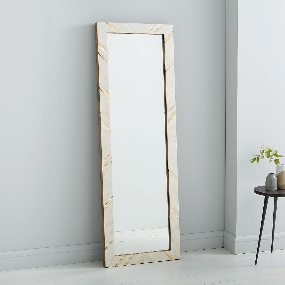 Brass Bone Rays Floor Mirror
