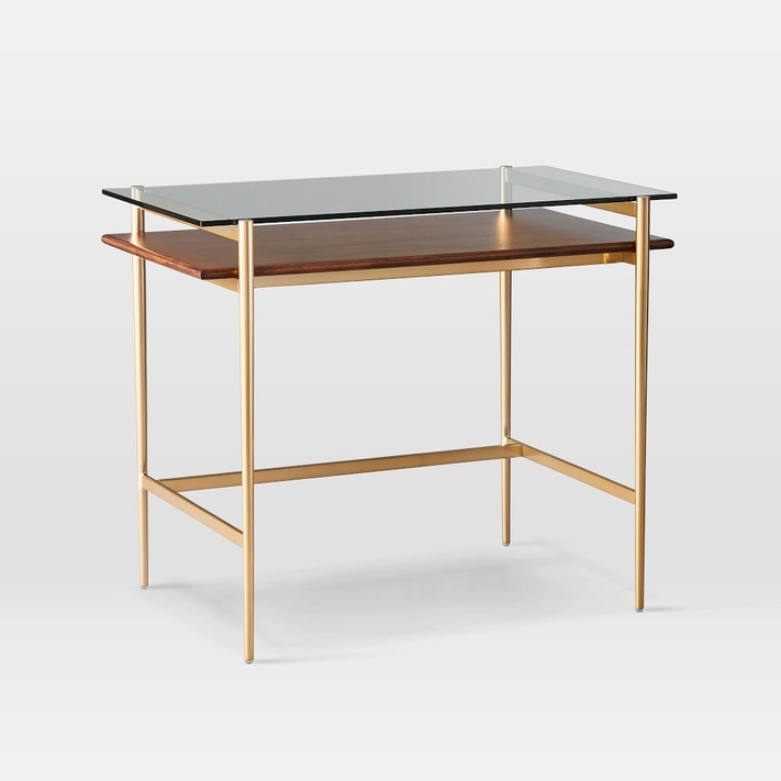 West elm desk hotsell glass