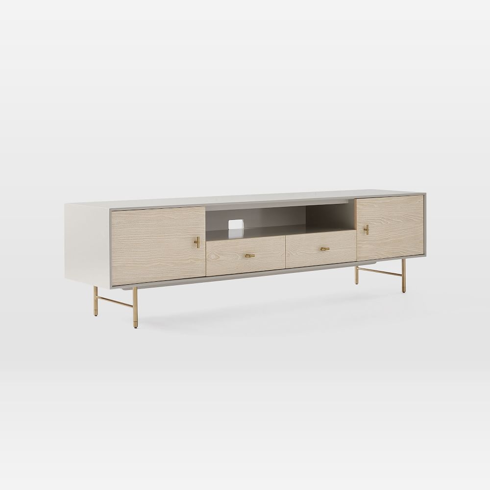 Buy online Modernist Wood Lacquer Media Console 203cm Winter