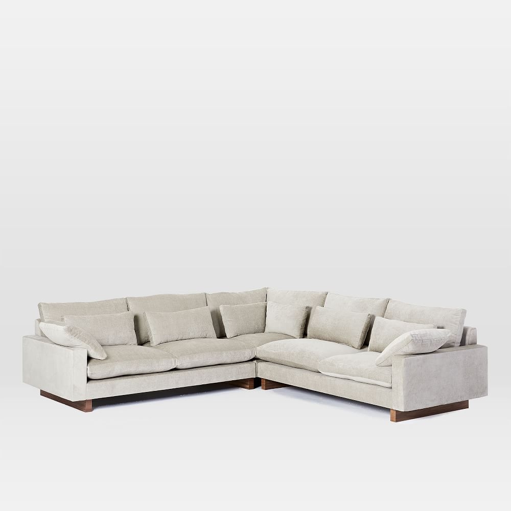 L shaped store couch west elm